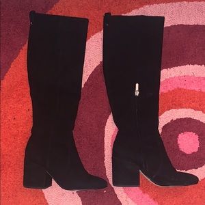 Knee High Sam Edelman Black Suede boots size 6